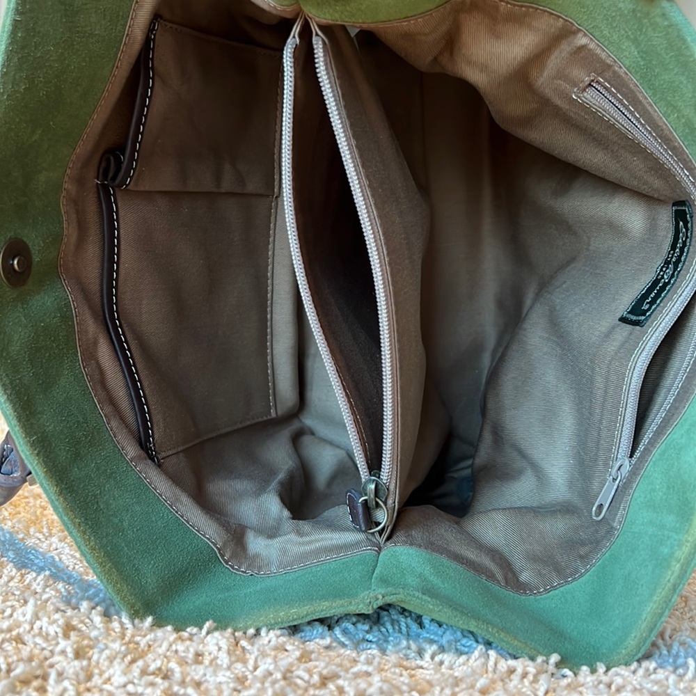 NWOT - RARE Vintage Eddie Bauer Leather Suede Purse - Picture 3 of 16